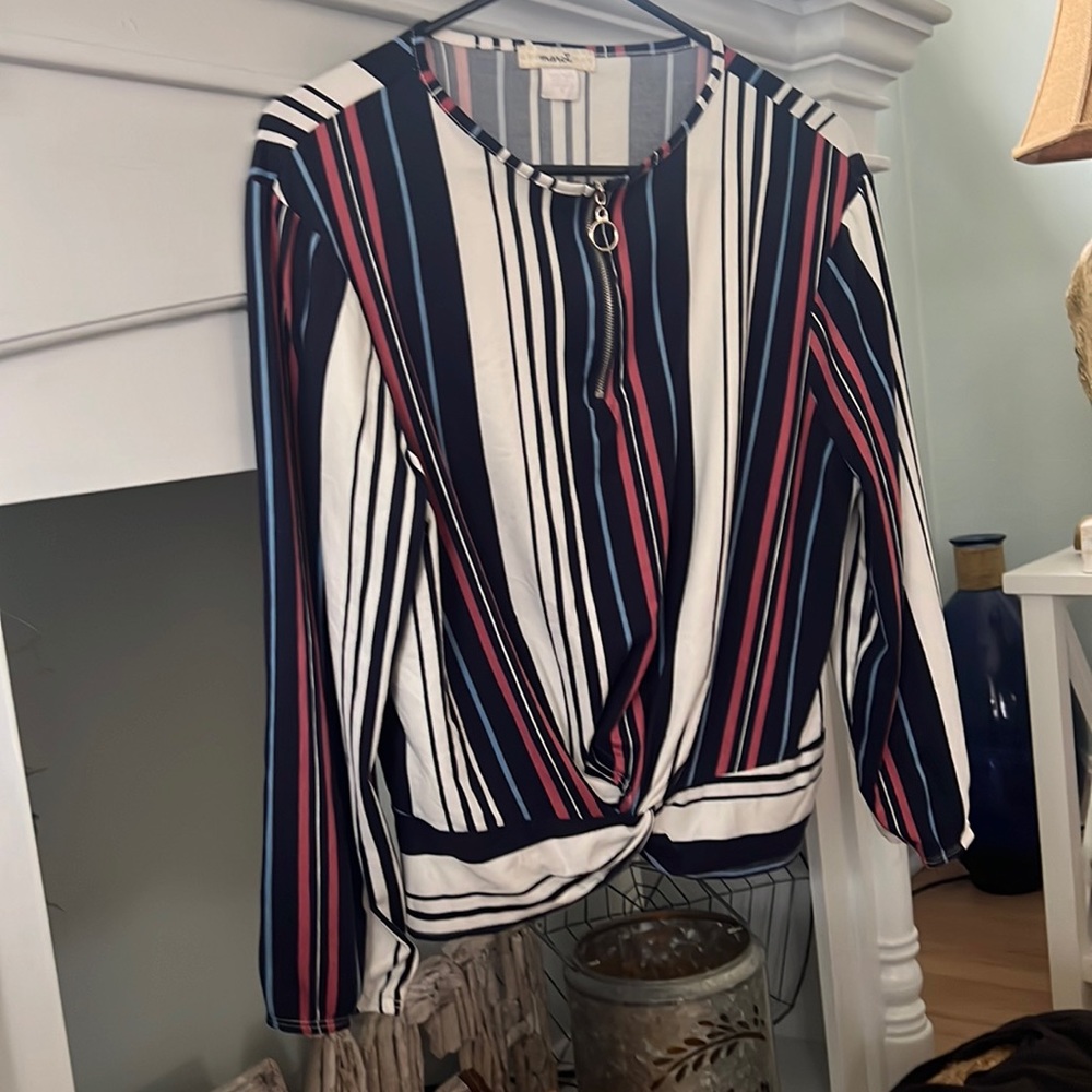 mandi long sleeve shirt with quarter zip
